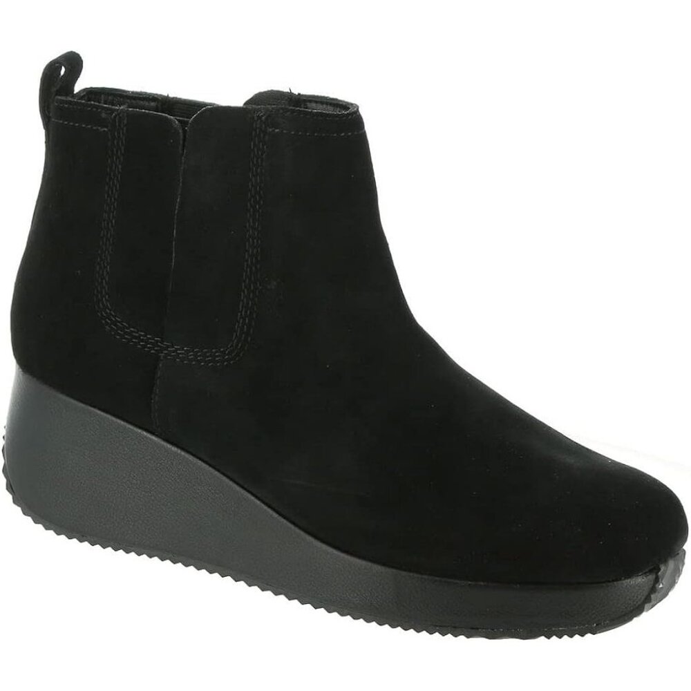 VOLATILE‎ Burlingham Black Suede Stacked Heel Boots Size 8.5